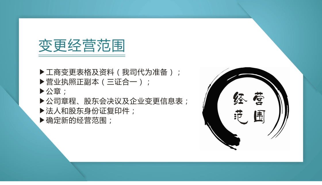 變更公司經(jīng)營范圍